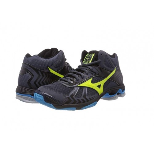 Mizuno Scarpe Pallavolo Uomo - Wave Bolt 7 Mid - Blu/Giallo/Azzurro
