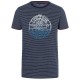 TimeZone - T-shirt in Cotone - Stamp Jacquard Stripe - Col. Blu