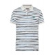 TimeZone - Polo T-shirt in Cotone - Watercolour Stripe - Col. Bianco/Blu