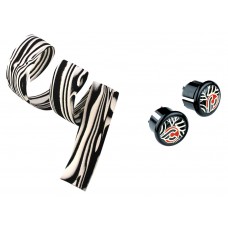 Cinelli Accessori Bicicletta - Nastro Manubrio Mod. Zebra - Classic EVA, Tappi Neri